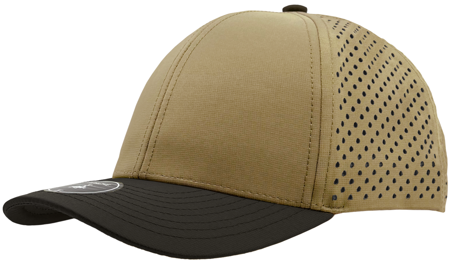 Custom Embroidered Zapped Headwear Apache 6 Panel Perforated Snapback Cap