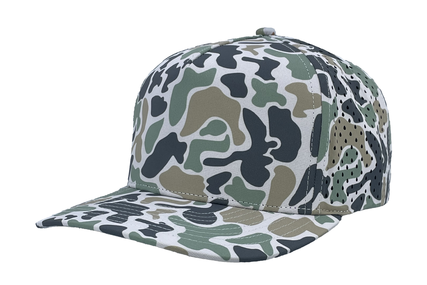 Custom Patch Zapped Headwear Blackhawk 5 Panel Perforated Cap