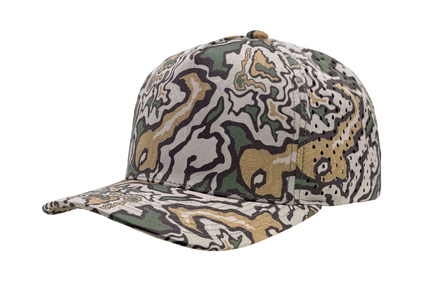 Custom Patch Zapped Headwear Blackhawk 5 Panel Perforated Cap