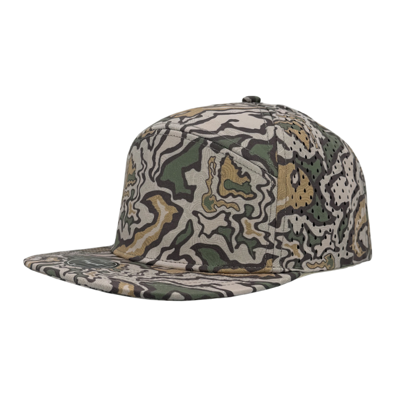 Custom Embroidered Zapped Headwear Osprey 7 Panel Perforated Cap