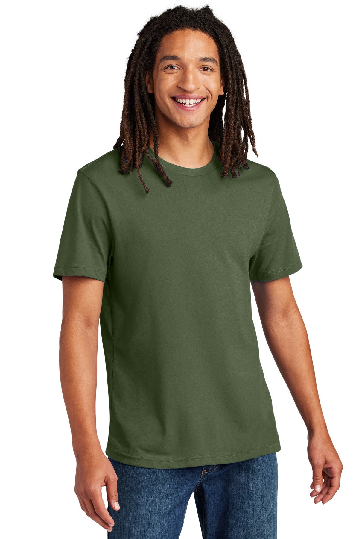 Front View of OliveYouGn Allmade Unisex Heavyweight Recycled Cotton Tee AL3000