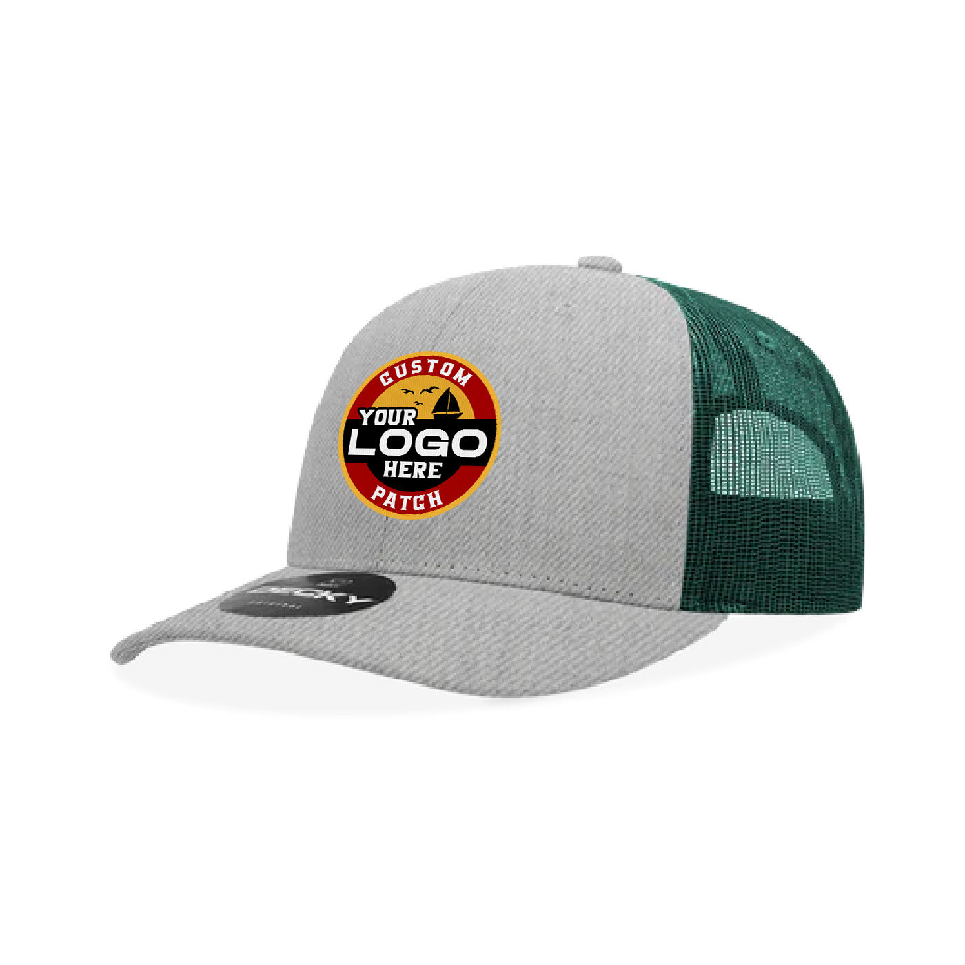 Custom Patch Decky 6021 Classic Trucker Hat, 6 Panel Mid Profile Trucker Cap