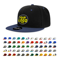 Custom Embroidered Decky 6020 High Profile 6 Panel Snapback, Flat Bill Hat
