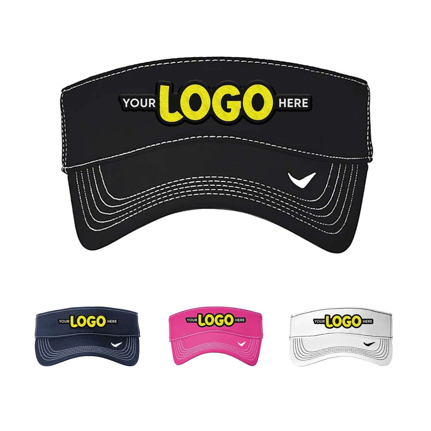 Custom Embroidered Nike NKFB6446 Dri-FIT Ace Visor – Star Hats and