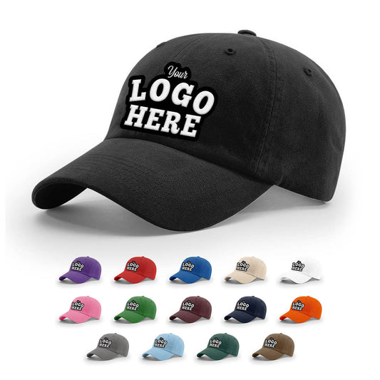 Custom Embroidered Richardson R55 Garment Washed Twill Dad Cap - Star Hats & Embroidery