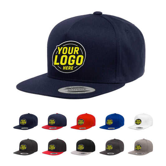 Custom Embroidered Yupoong 6007 - 5-Panel Cotton Twill Snaback Cap, YP Classics - Star Hats & Embroidery