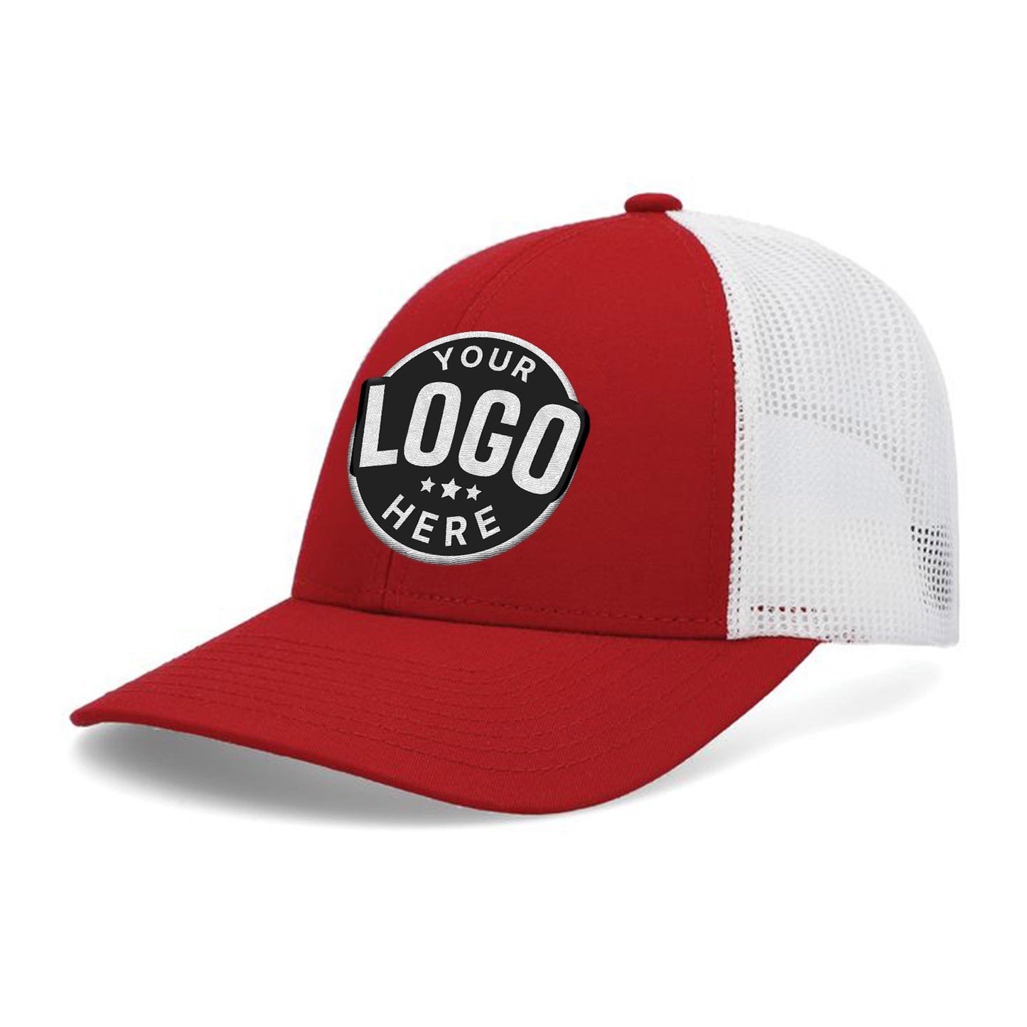 Custom Embroidered Pacific Headwear P114 Low-Pro Trucker Cap - Flat Embroidery