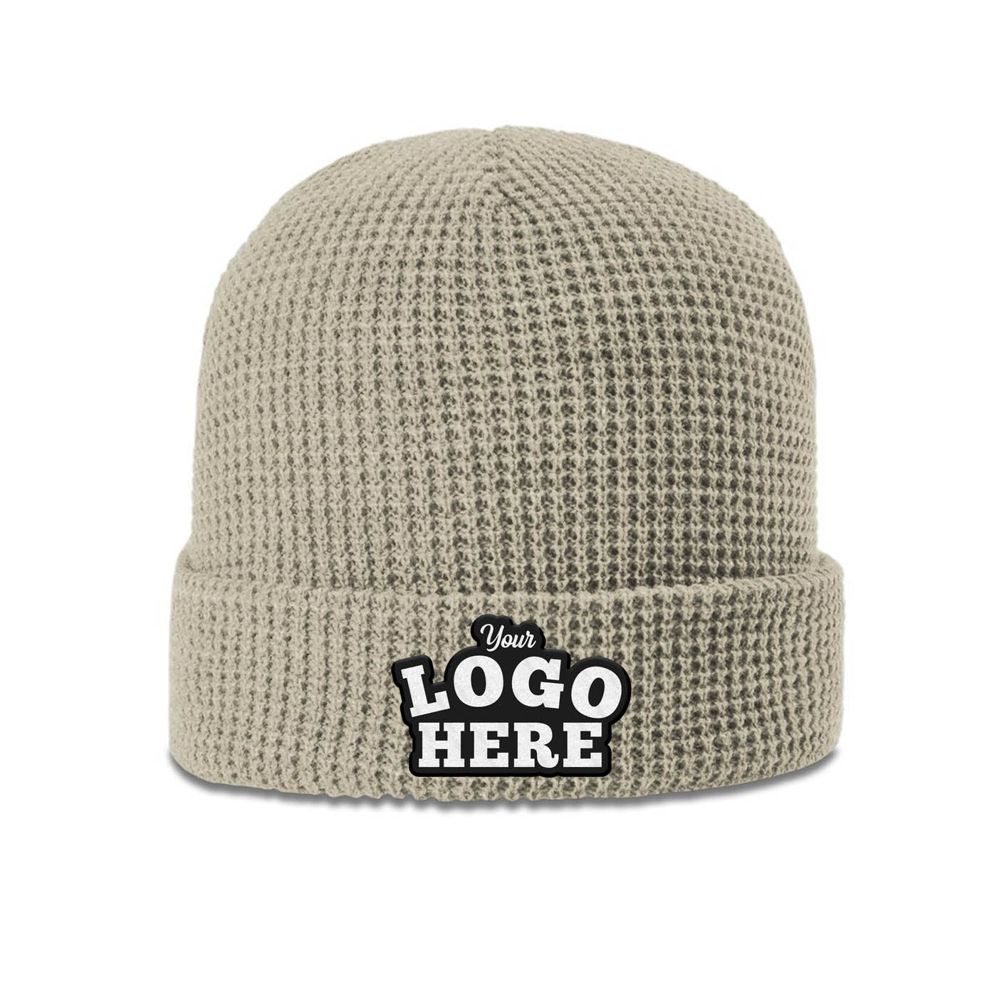 24 Hats Custom Logo Richardson 146 Waffle Knit Beanies Embroidered Package Deal