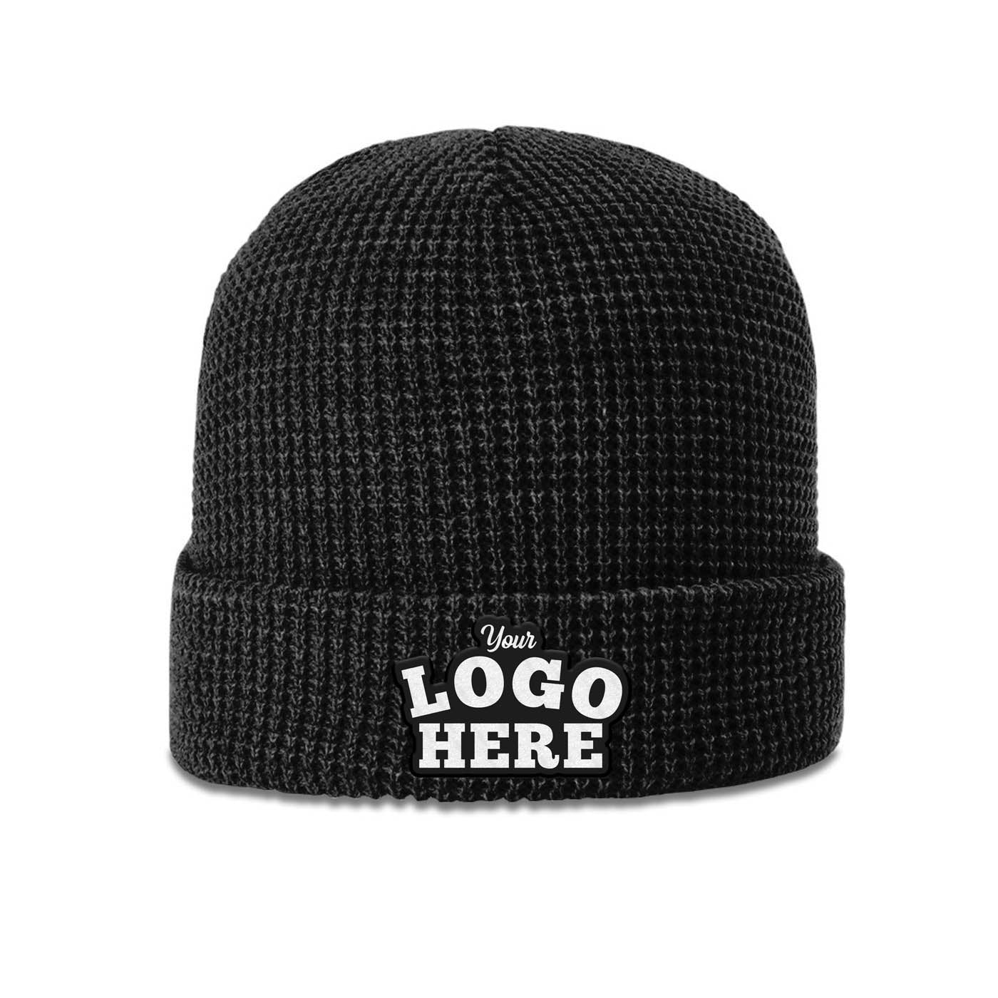 50 Hats Custom Logo Richardson 146 Waffle Knit Beanies Embroidered Package Deal