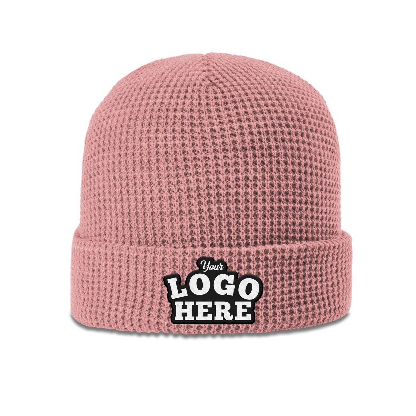 24 Hats Custom Logo Richardson 146 Waffle Knit Beanies Embroidered Package Deal