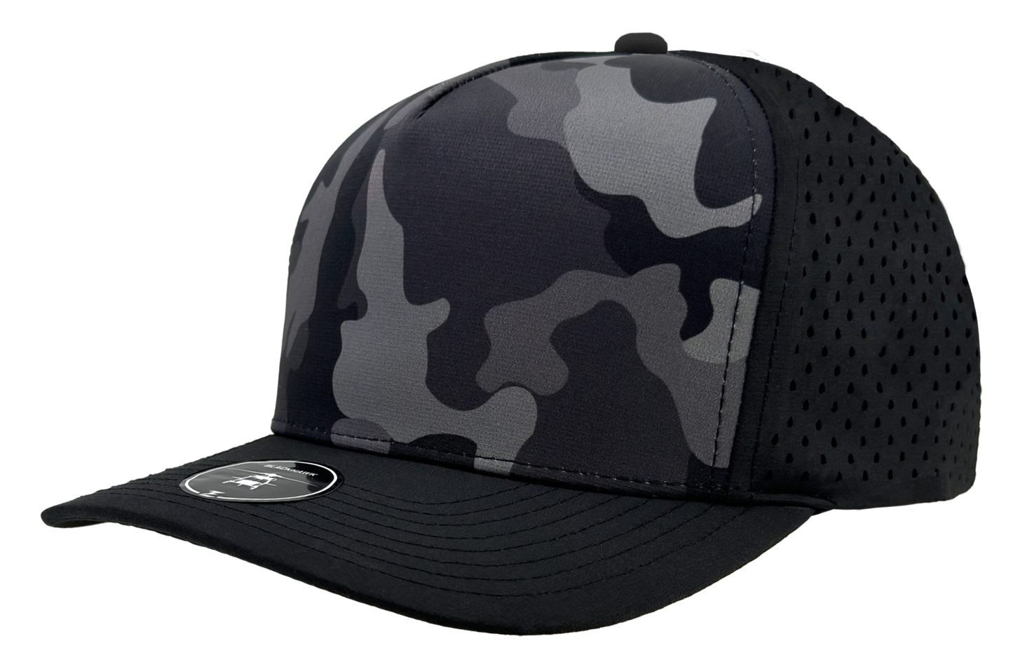 Custom Patch Zapped Headwear Blackhawk 5 Panel Perforated Cap