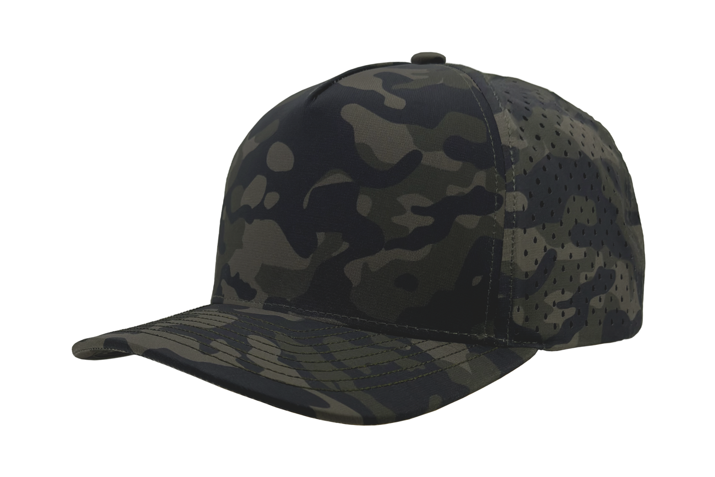Custom Patch Zapped Headwear Blackhawk 5 Panel Perforated Cap
