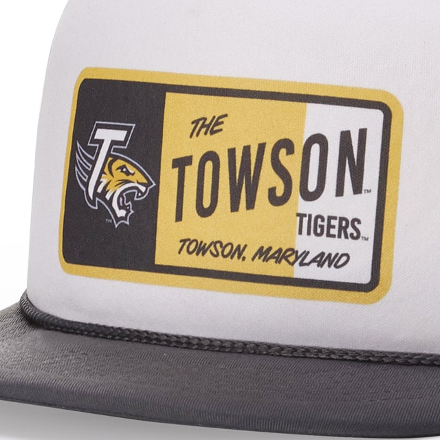 Cap with "THE TOWSON TIGERS" patch in yellow, black, and white; Towson, Maryland