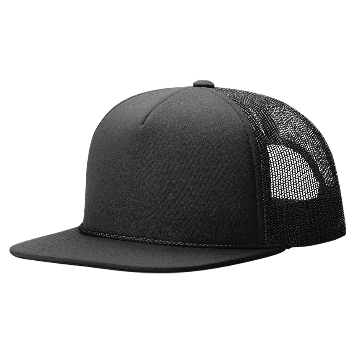 Richardson 113 Foamie Trucker Hat, Flat Bill Foam Trucker - Blank