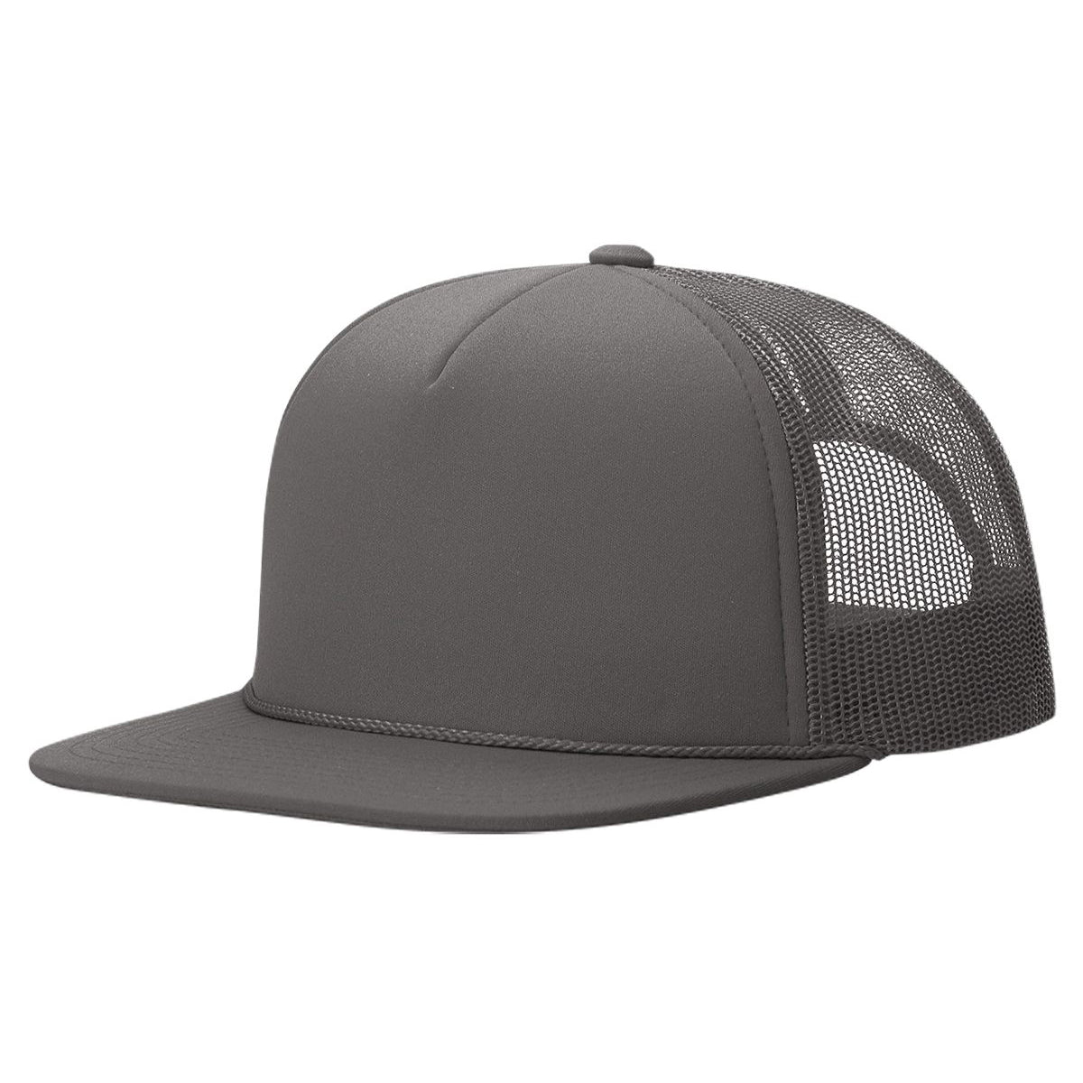 Richardson 113 Foamie Trucker Hat, Flat Bill Foam Trucker - Blank