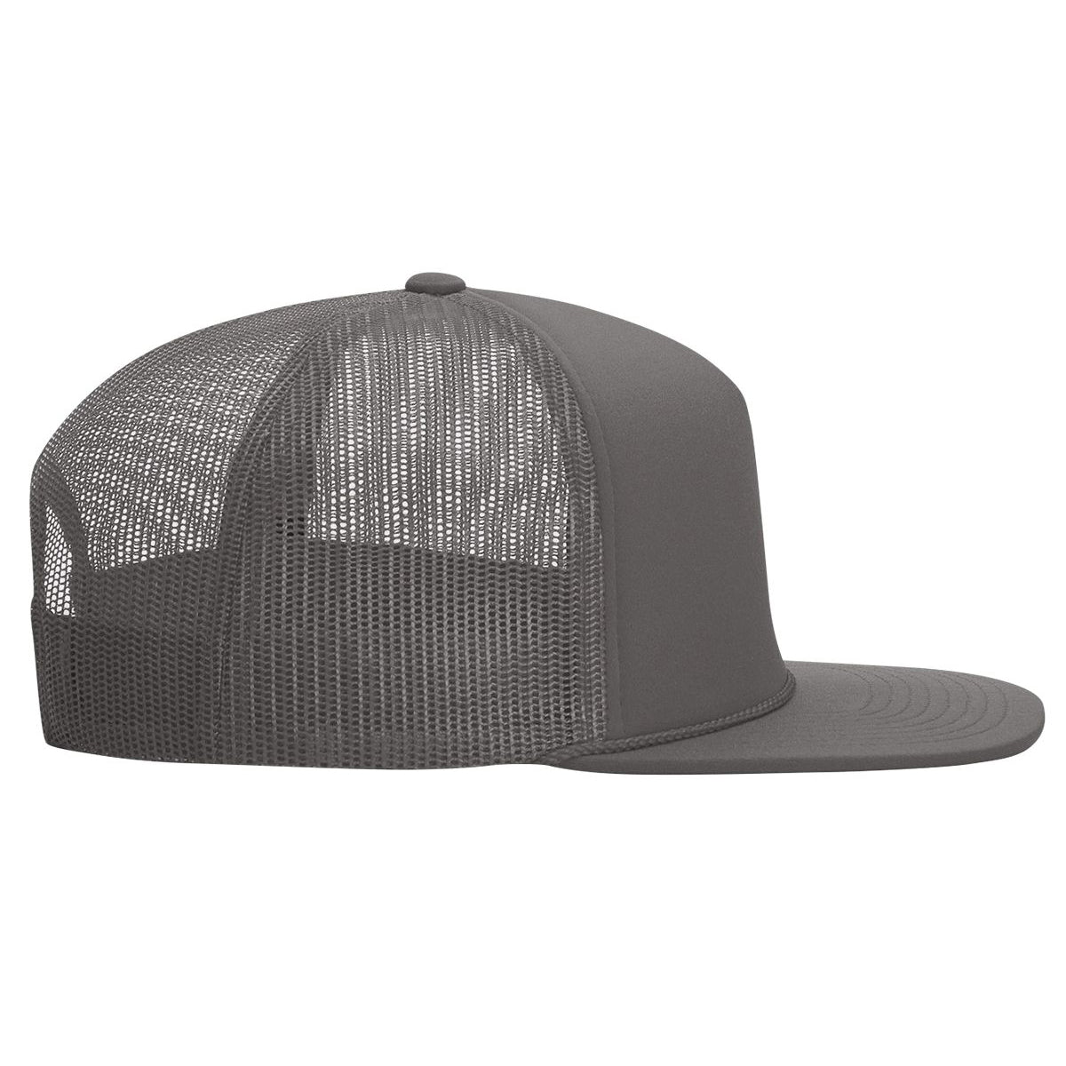 Richardson 113 Foamie Trucker Hat, Flat Bill Foam Trucker - Blank