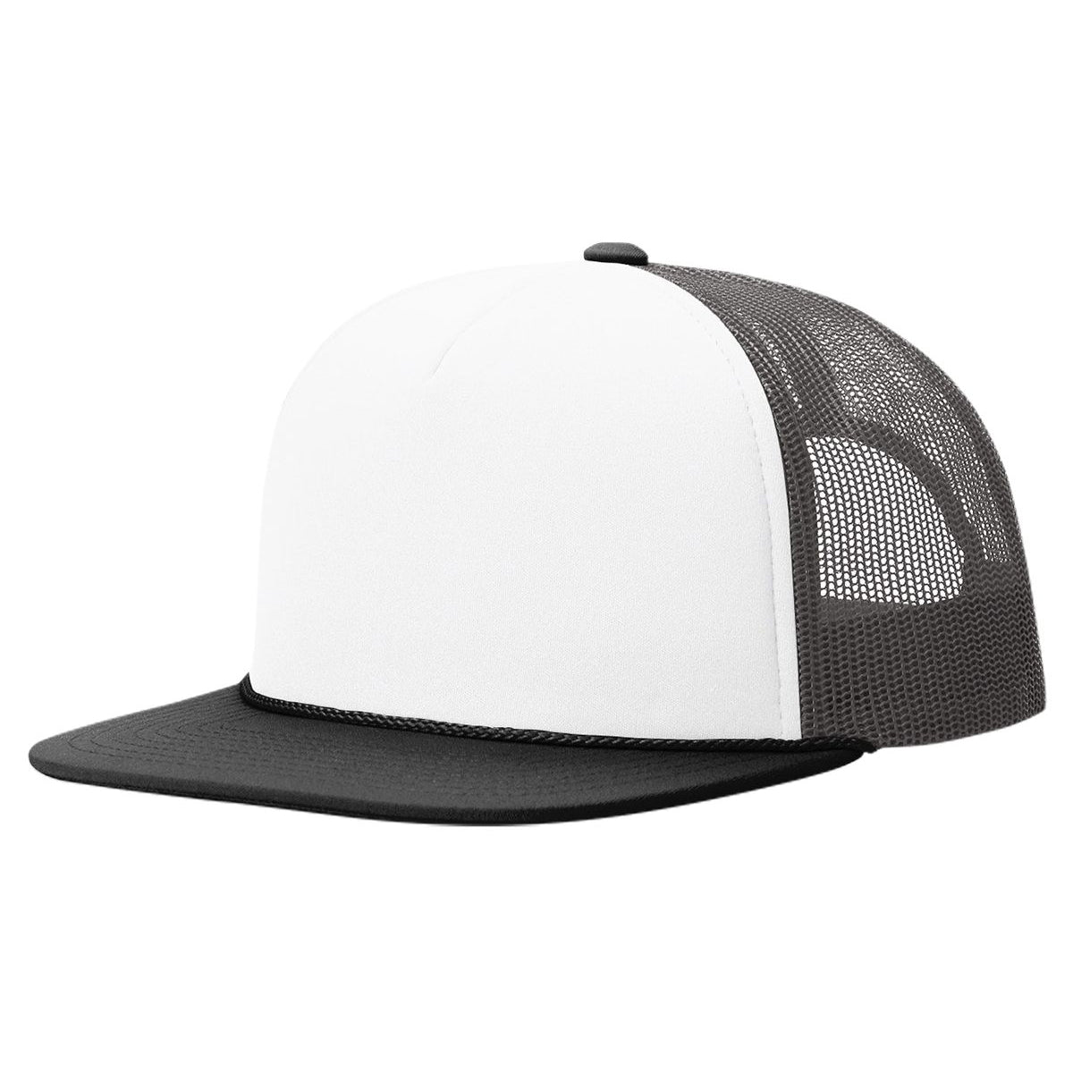 Richardson 113 Foamie Trucker Hat, Flat Bill Foam Trucker - Blank