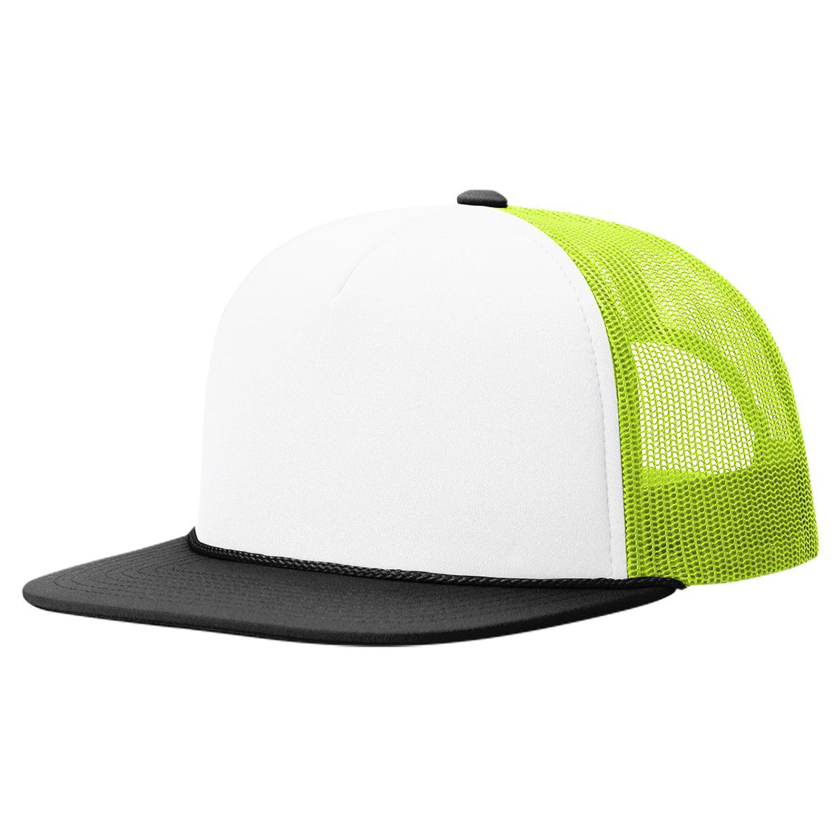 Richardson 113 Foamie Trucker Hat, Flat Bill Foam Trucker - Blank