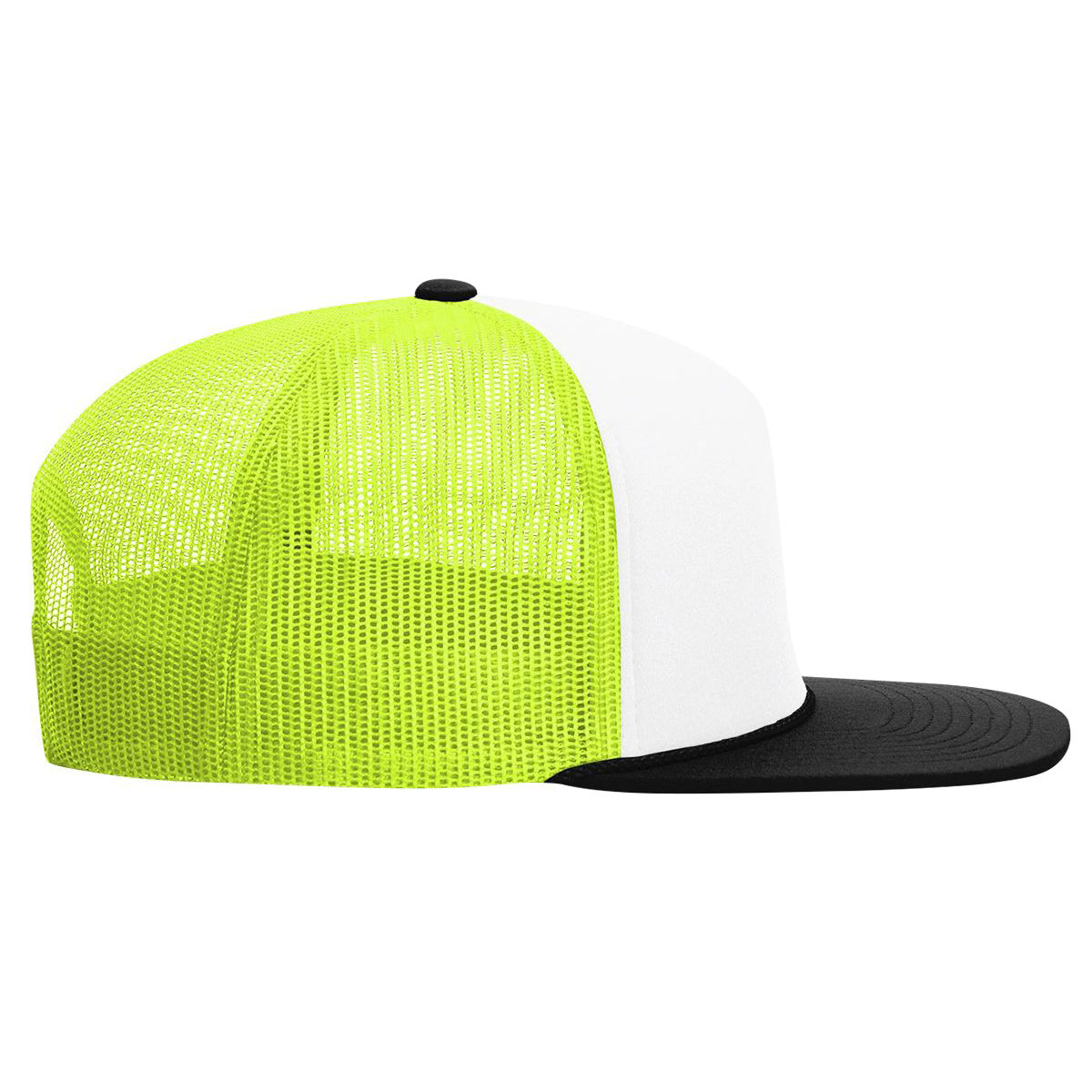 Richardson 113 Foamie Trucker Hat, Flat Bill Foam Trucker - Blank
