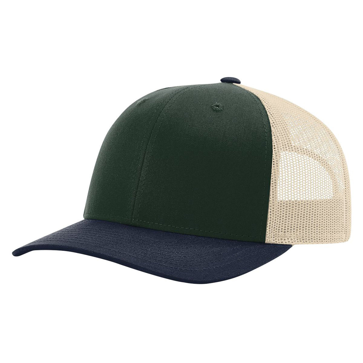 Richardson 115 Low Pro Trucker Cap, Snapback Hat - Blank