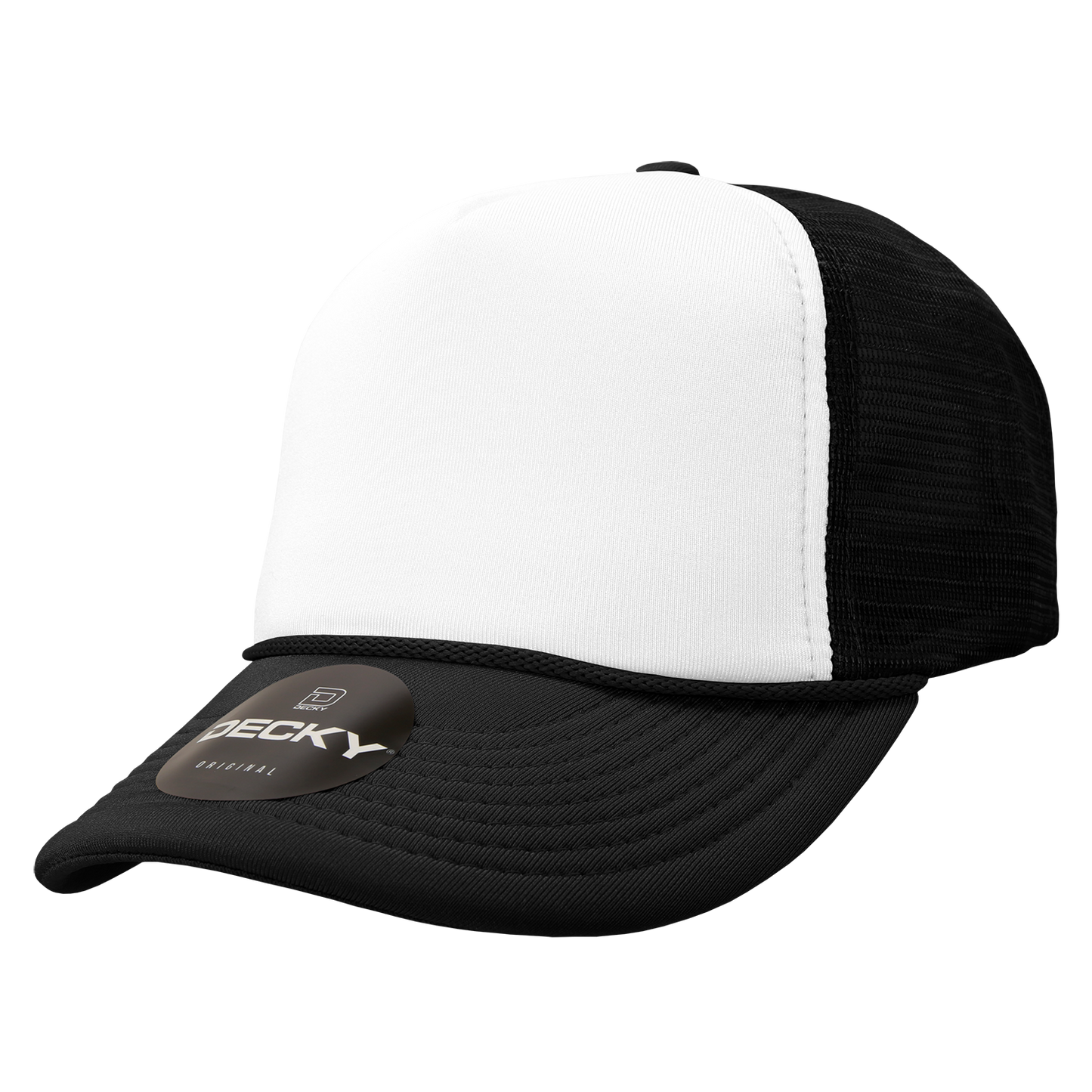 Custom Printed Decky 210 - Foam Trucker Hat, Two Tone Mesh Back Cap
