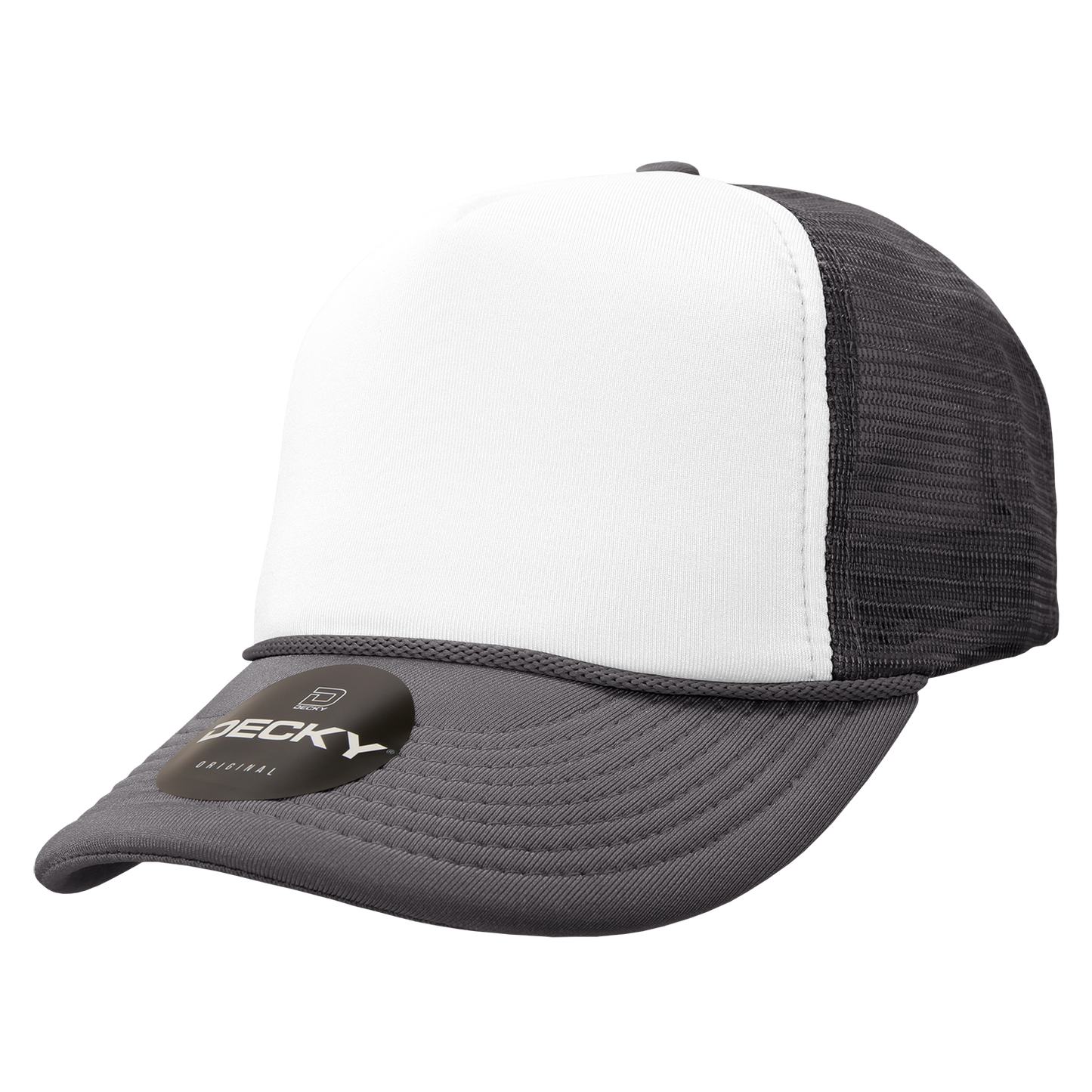 Custom Printed Decky 210 - Foam Trucker Hat, Two Tone Mesh Back Cap