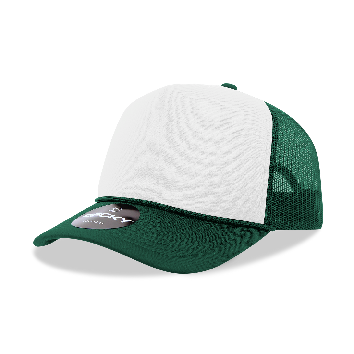 Custom Printed Decky 210 - Foam Trucker Hat, Two Tone Mesh Back Cap