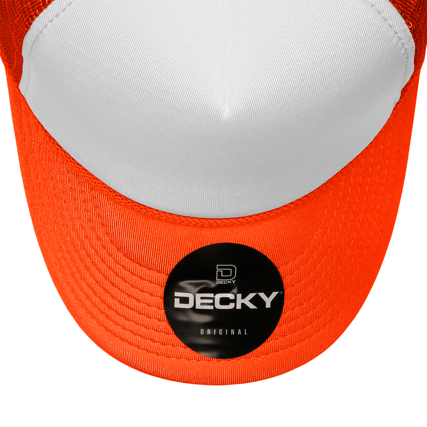 Custom Embroidered Decky 210 - Foam Trucker Hat, Two Tone Mesh Back Cap