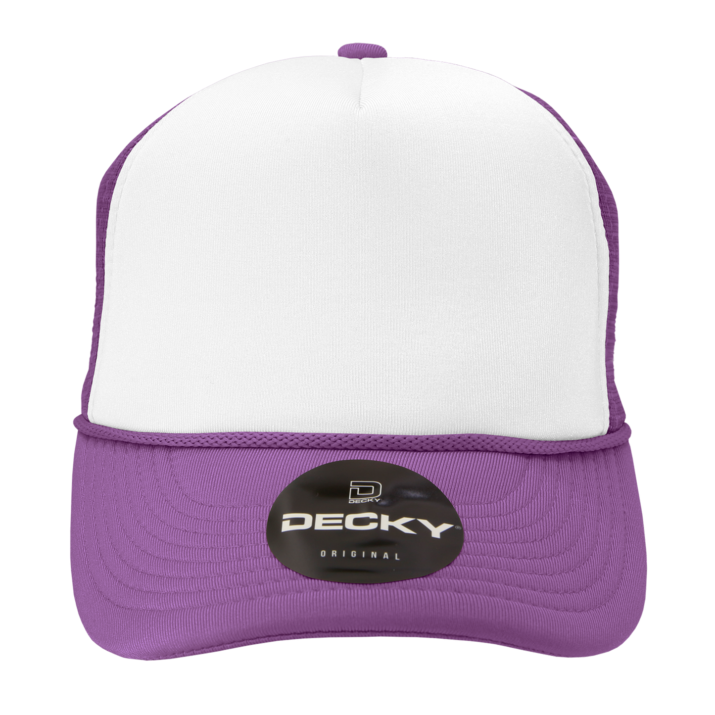 Custom Printed Decky 210 - Foam Trucker Hat, Two Tone Mesh Back Cap