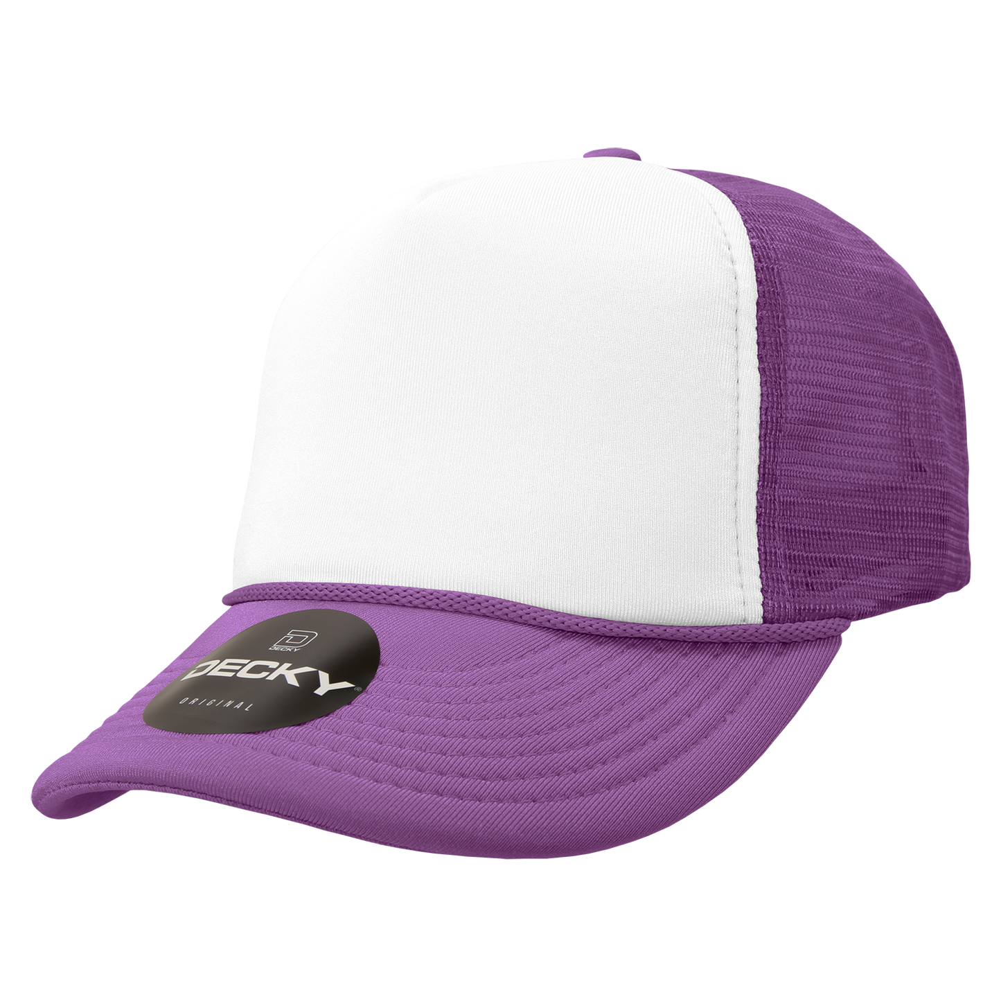 Custom Printed Decky 210 - Foam Trucker Hat, Two Tone Mesh Back Cap