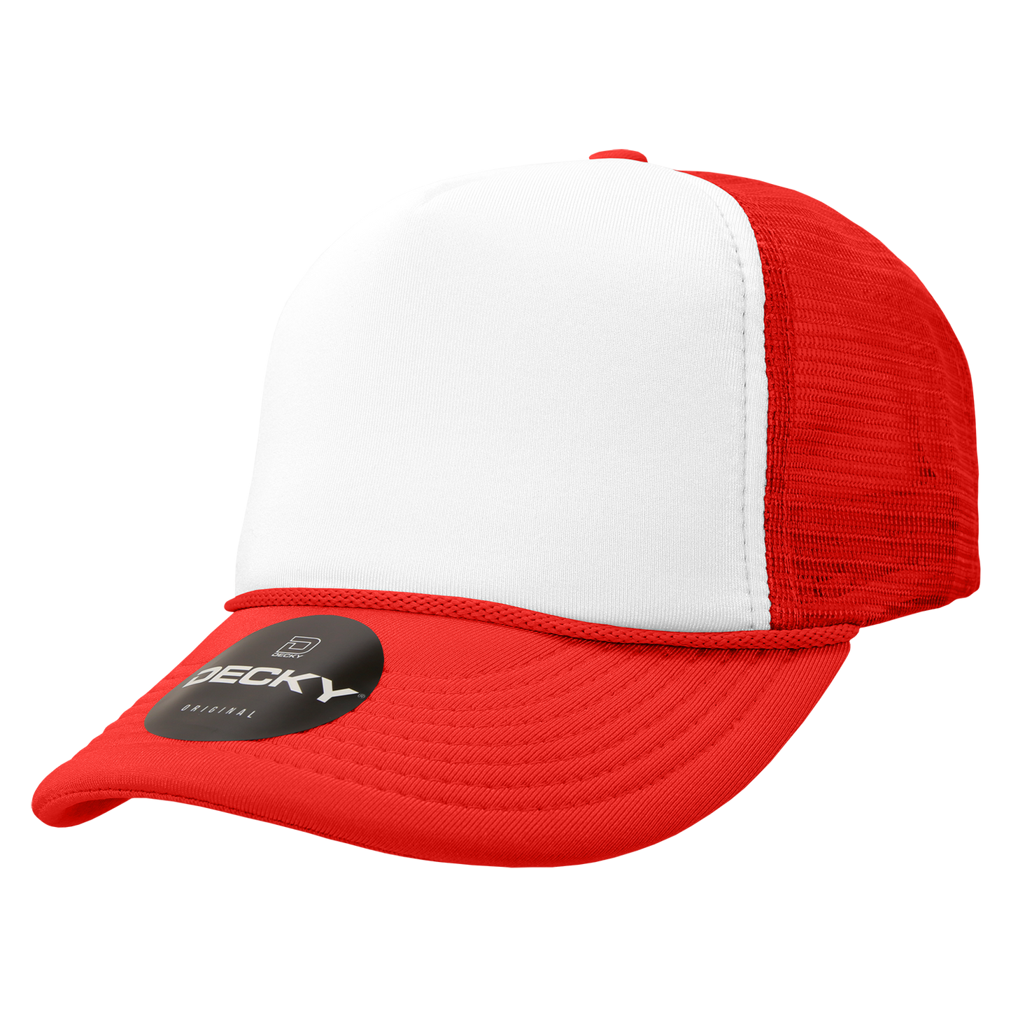 Custom Printed Decky 210 - Foam Trucker Hat, Two Tone Mesh Back Cap
