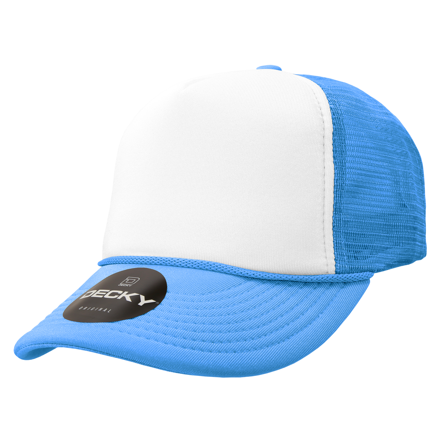 Custom Printed Decky 210 - Foam Trucker Hat, Two Tone Mesh Back Cap
