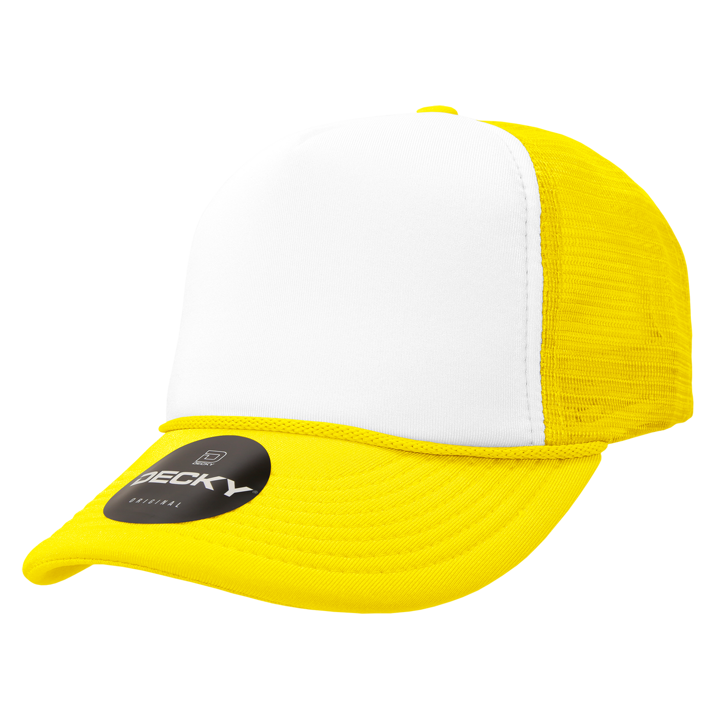 Custom Printed Decky 210 - Foam Trucker Hat, Two Tone Mesh Back Cap