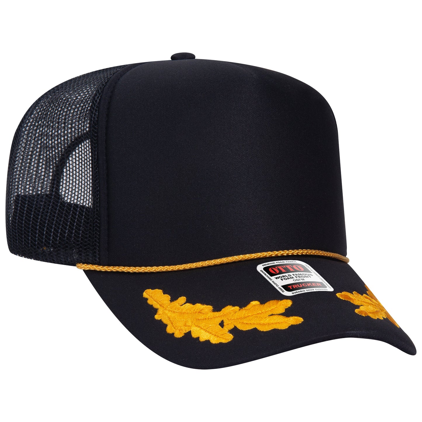 Otto 39-165 5 Panel High Crown Foam Trucker Hat Mesh Back Cap - Blank