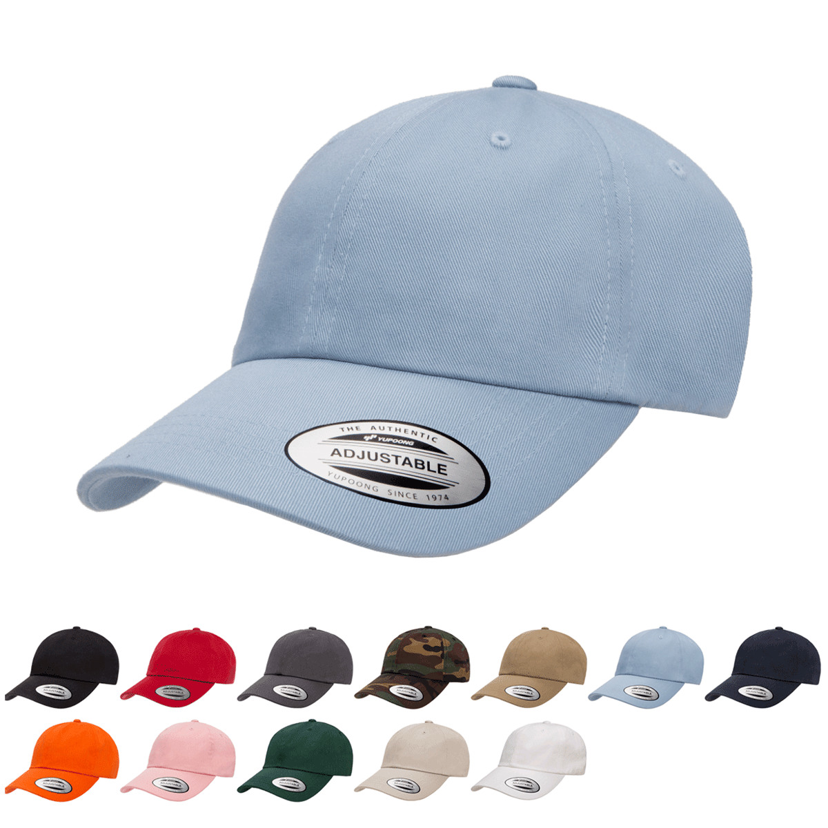 Yupoong 6245CM Dad Hat Low Profile Cotton Twill Cap YP Classics 6245