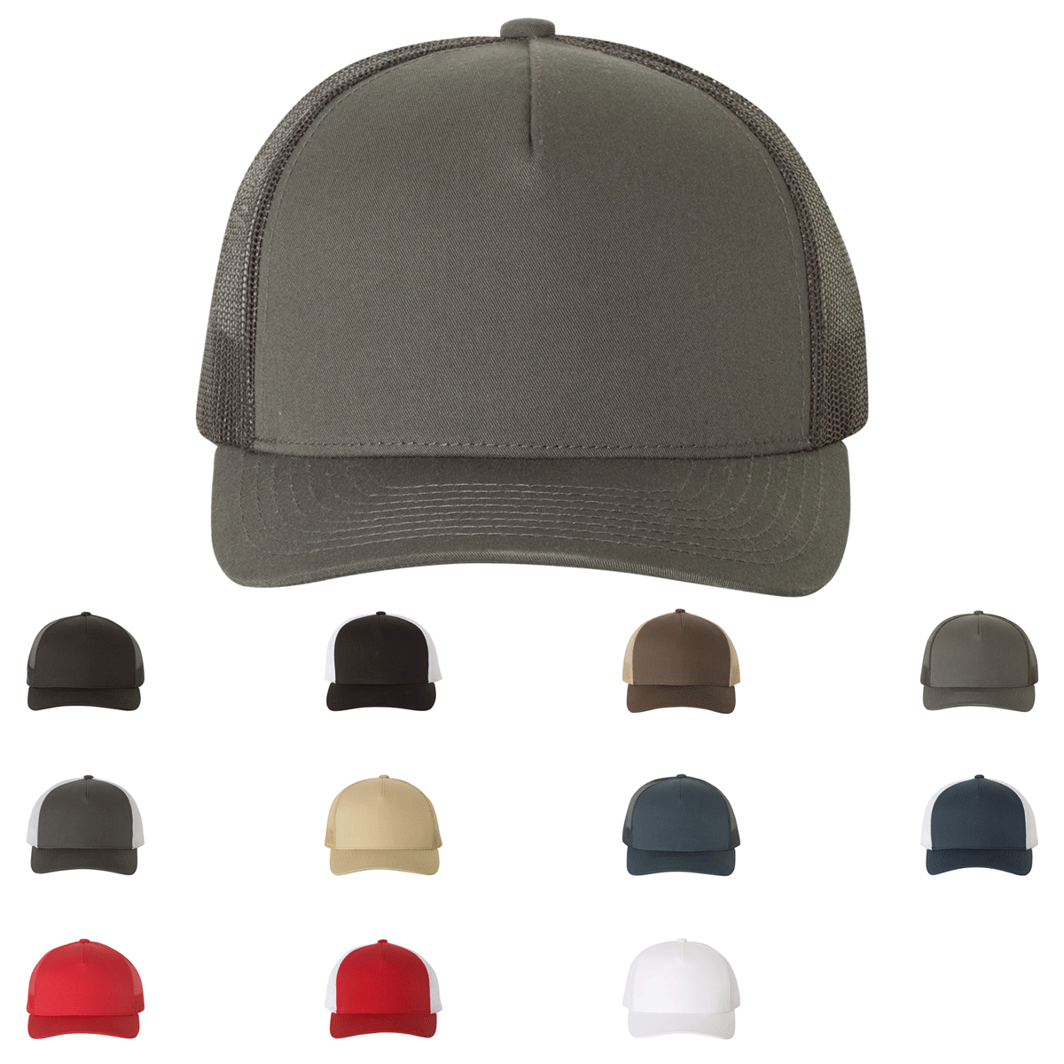 YP Classics, Yupoong 6506 5 Panel Retro Trucker Cap - Blank