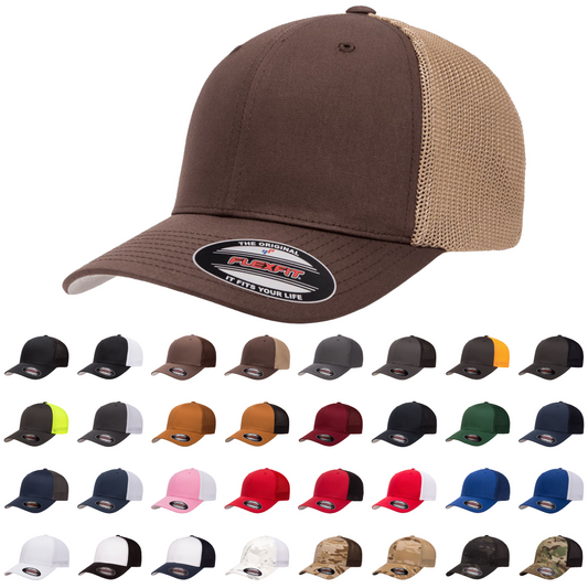 Flexfit 6511 Trucker Mesh Cap - Blank - Star Hats & Embroidery