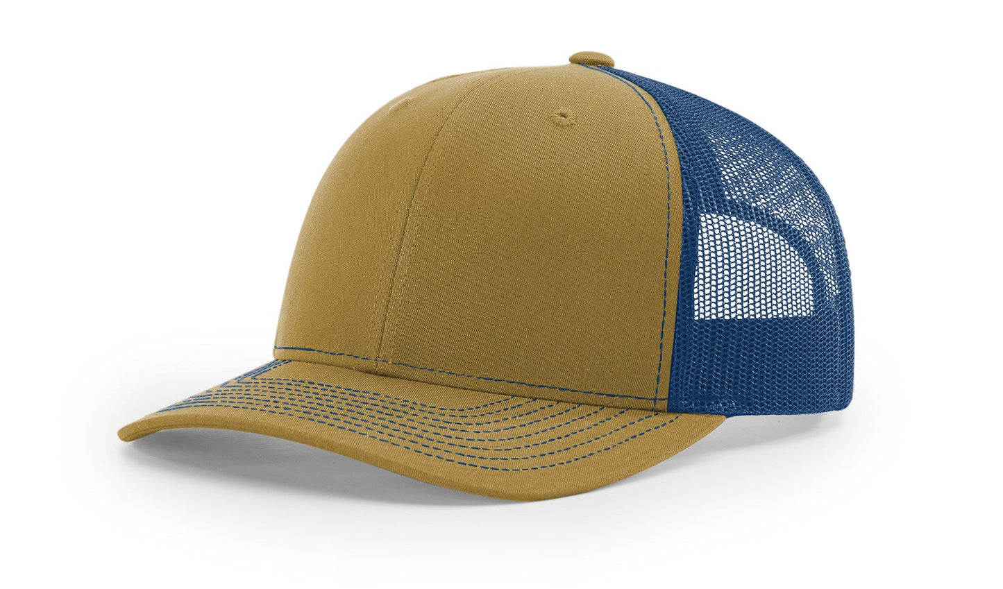 Richardson 112 Trucker Cap Split Hats Split Colors Two Colors - Blank
