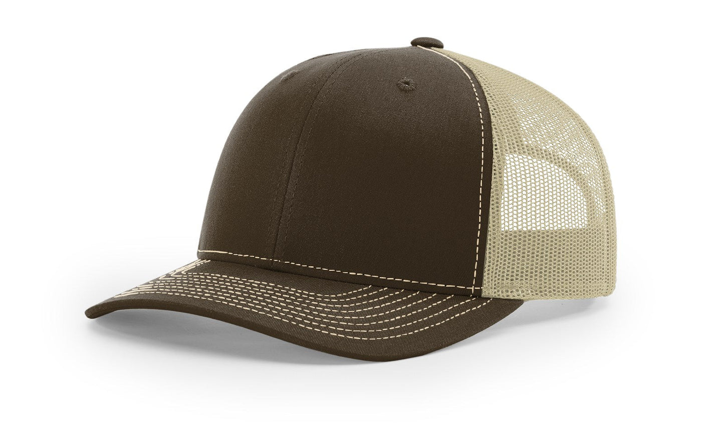 Richardson 112 Trucker Cap Split Hats Split Colors Two Colors - Blank