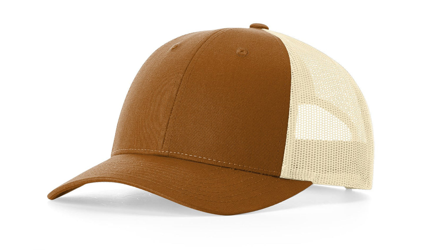 Richardson 115 Low Pro Trucker Cap, Snapback Hat - Blank