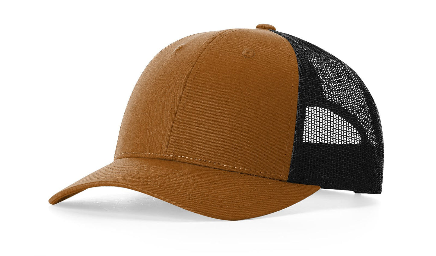 Richardson 115 Low Pro Trucker Cap, Snapback Hat - Blank