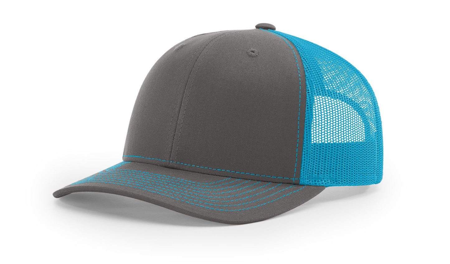 Richardson 112 Trucker Cap Split Hats Split Colors Two Colors - Blank