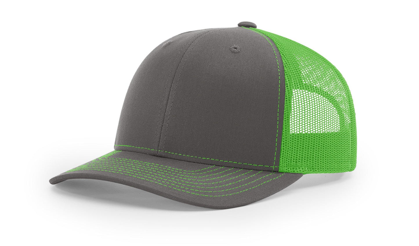 Richardson 112 Trucker Cap Split Hats Split Colors Two Colors - Blank