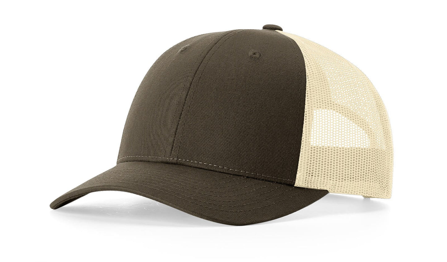 Richardson 115 Low Pro Trucker Cap, Snapback Hat - Blank