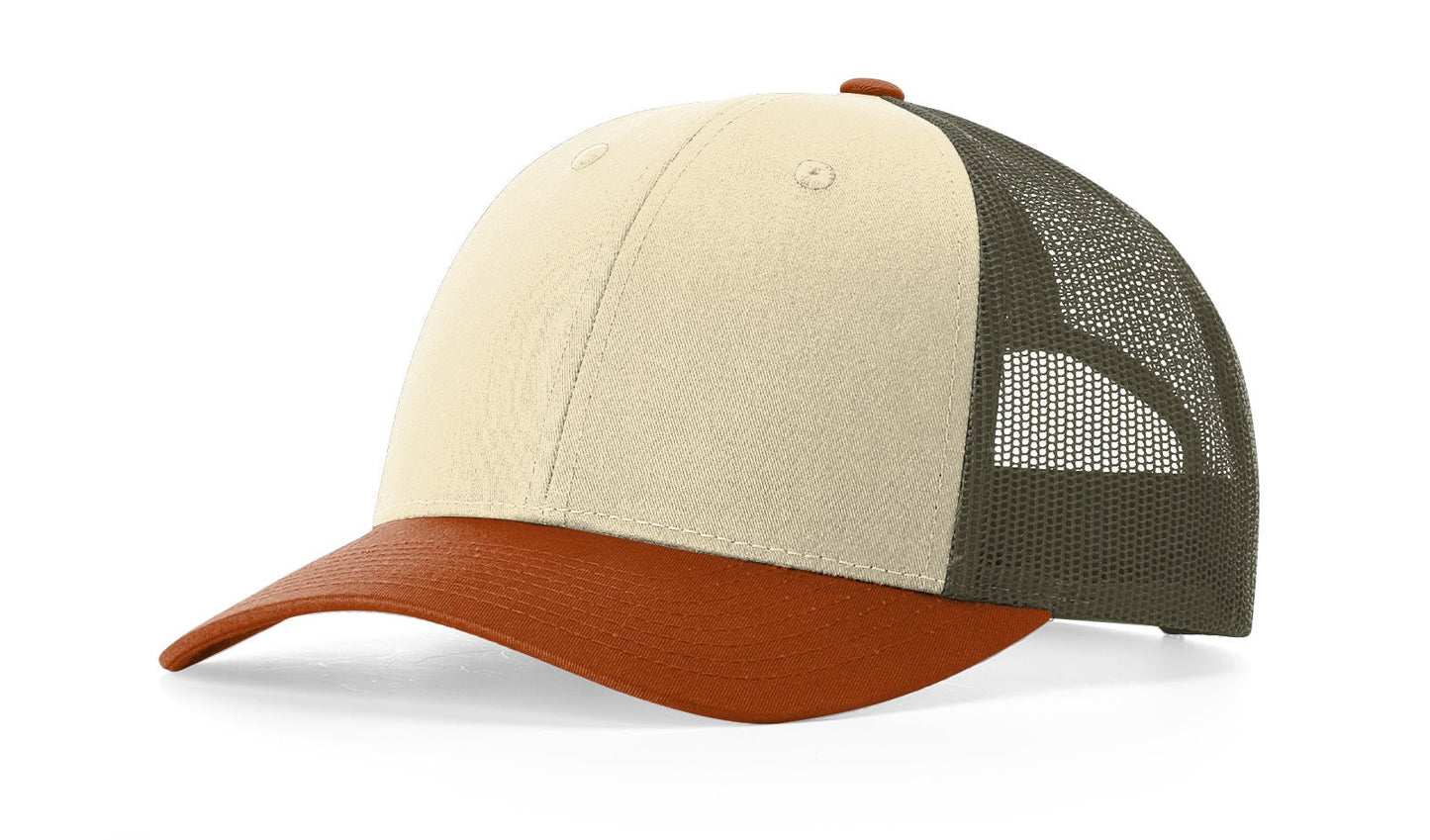 Richardson 115 Low Pro Trucker Cap, Snapback Hat - Blank