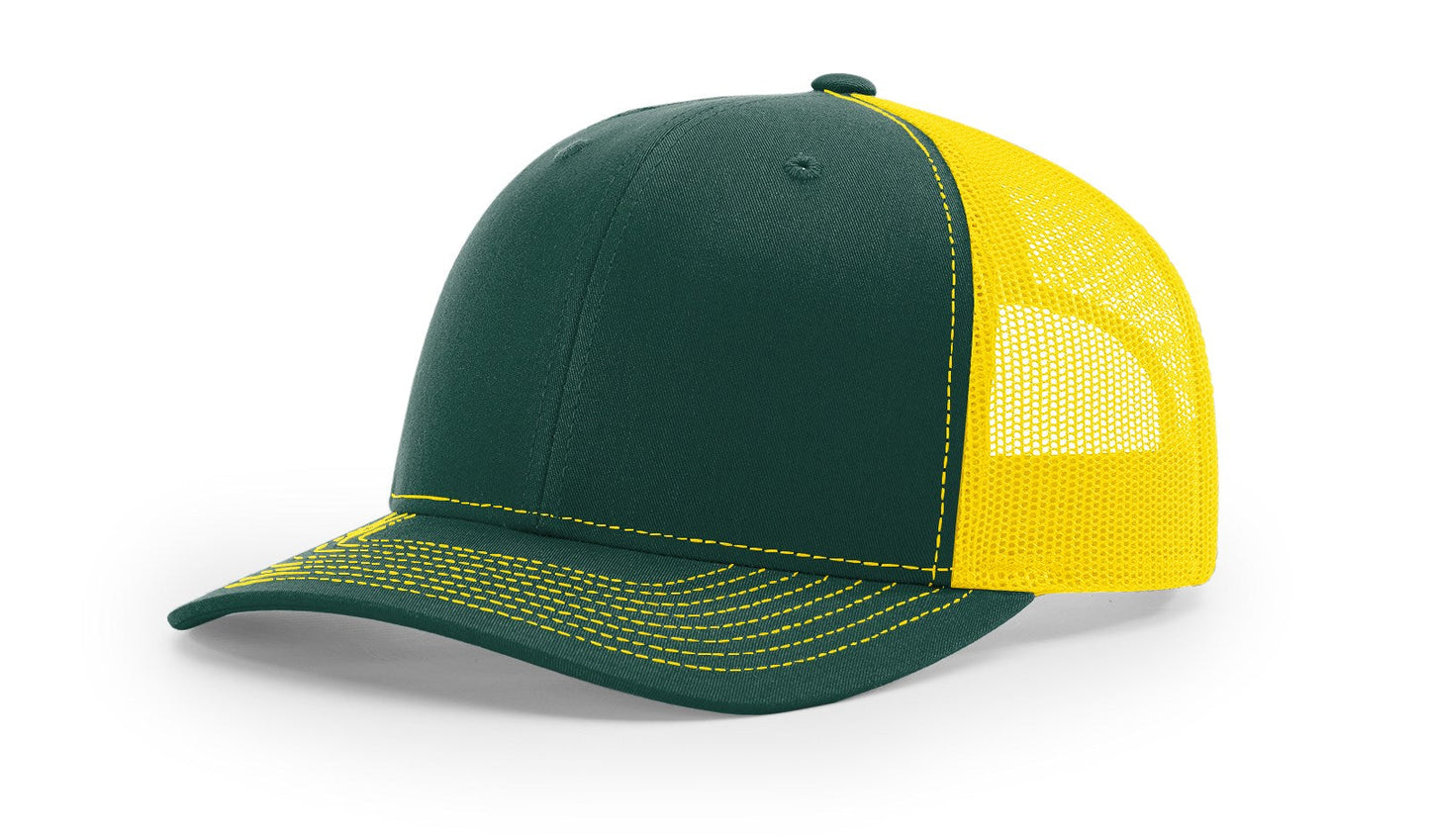 Richardson 112 Trucker Cap Split Hats Split Colors Two Colors - Blank
