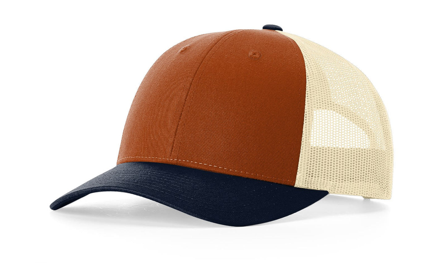 Richardson 115 Low Pro Trucker Cap, Snapback Hat - Blank