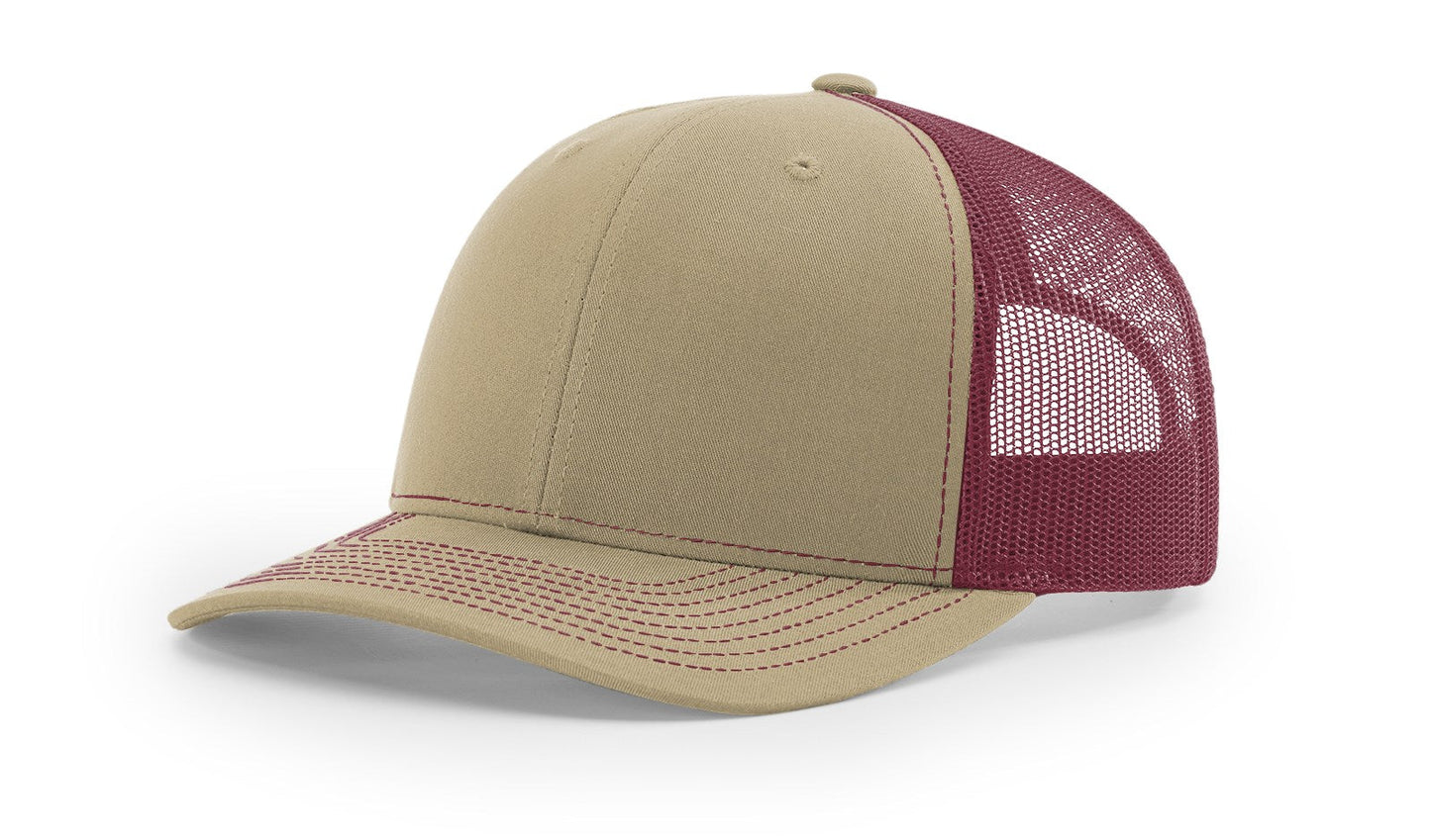 Richardson 112 Trucker Cap Split Hats Split Colors Two Colors - Blank