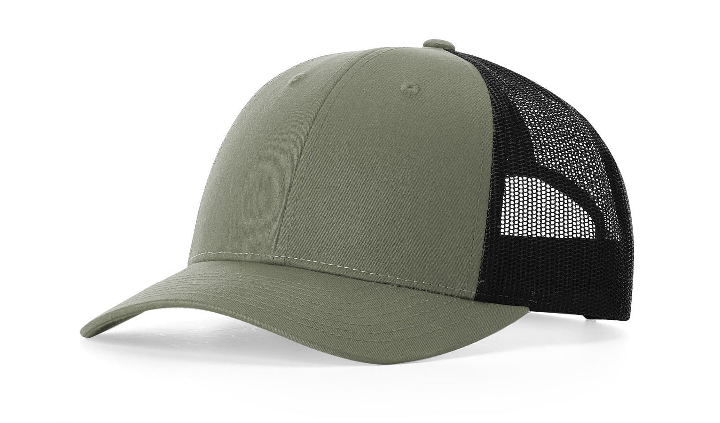 Richardson 115 Low Pro Trucker Cap, Snapback Hat - Blank