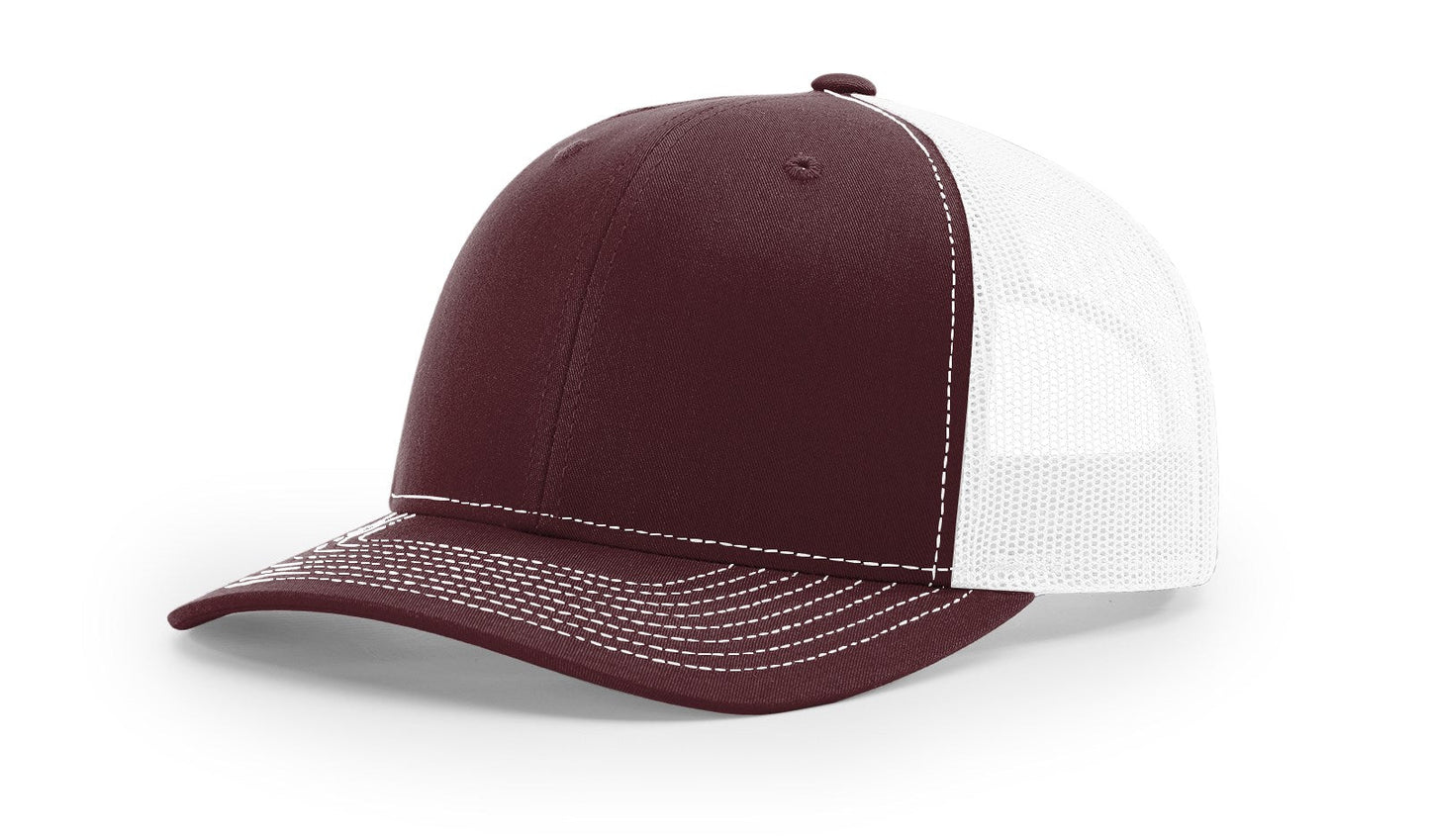 Richardson 112 Trucker Cap Split Hats Split Colors Two Colors - Blank